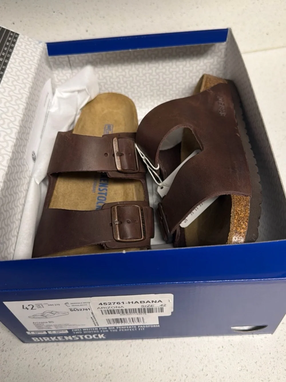 Birkenstock Brown Two-Strap Arizona Men's Sandal